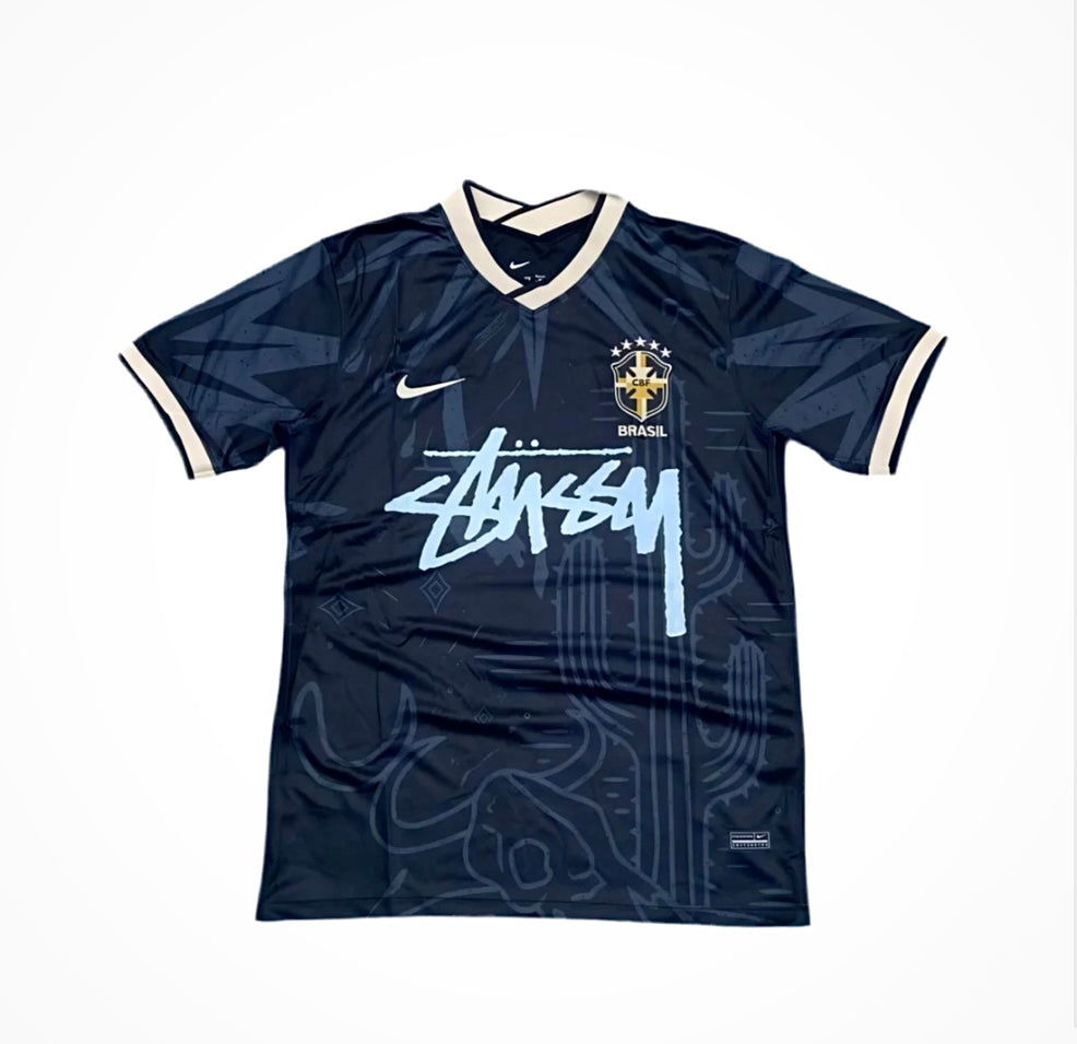 STÜSSY X “BRASIL” JERSEY - BLACK WORLD CUP EDITION – Jersique